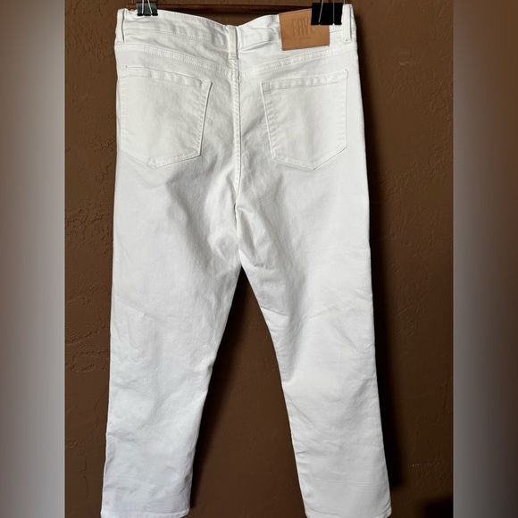 Frye Women’s White Straight Leg Jeans Size 8/29 Stretch Denim Classic - Picture 3 of 8